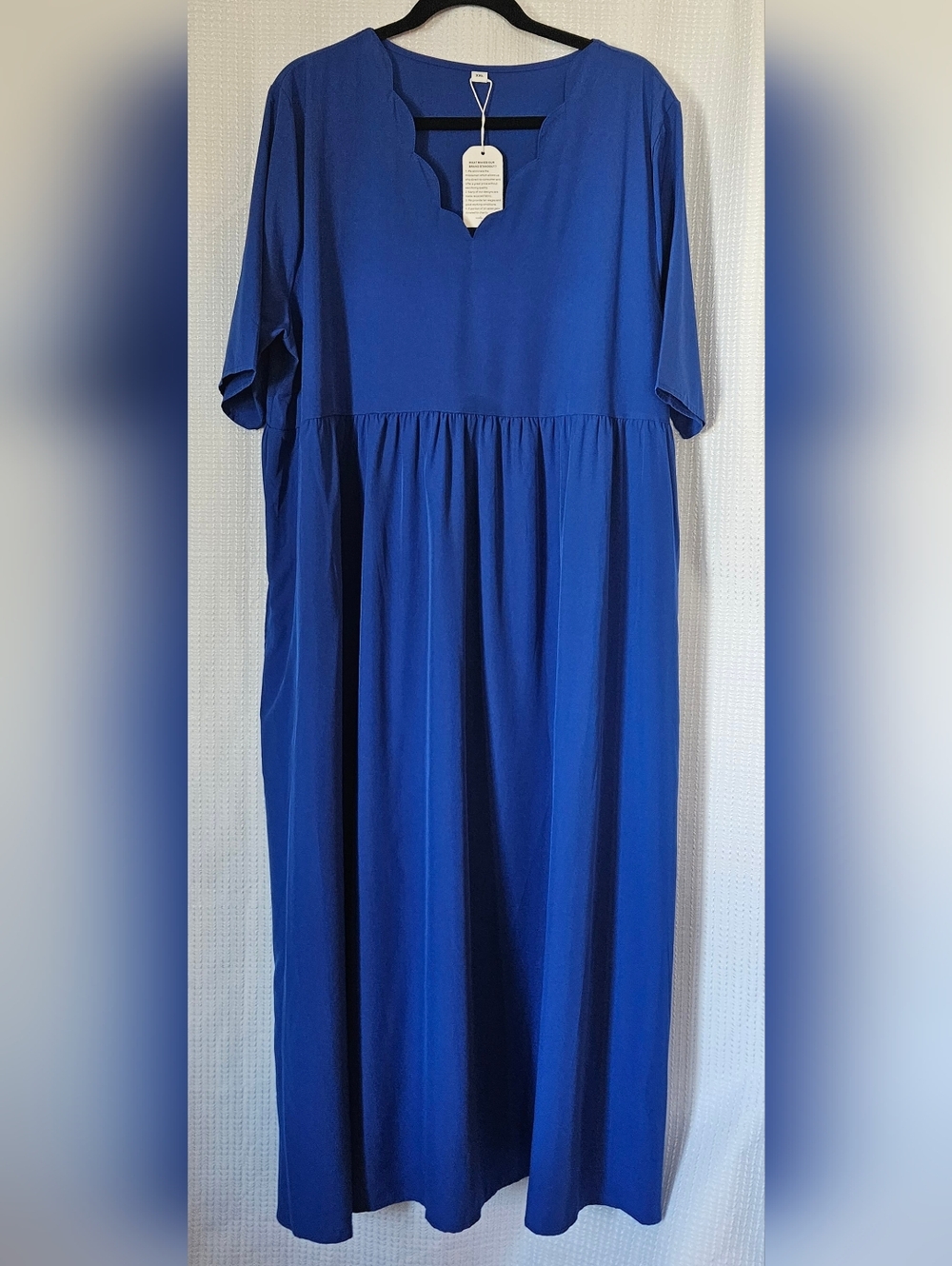 Royal Blue Maxi Dress with Notch Neck NWT Size XXL